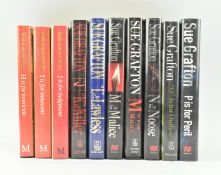 GRAFTON, SUE. 1991- TEN TITLES FROM THE KINSEY MILLHONE ALPHABET SERIES OF THRILLERS