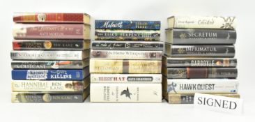 MODERN FIRST EDITIONS. COLLECTION OF HISTORICAL FICTION & THRILLERS, MANY SIGNED