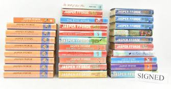 FFORDE, JASPER. LARGE COLLECTION OF SIGNED MODERN FIRST EDITIONS INCL. DUPLICATES
