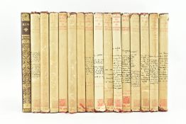 KIPLING, RUDYARD. SIXTEEN 1926-33 POCKET EDITIONS IN SCARLET LEATHER, FIFTEEN WITH DUST WRAPPER