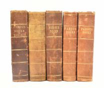 NEWNES PENNY LIBRARY OF FAMOUS BOOKS. FIVE BOUND VOLUMES OF POPULAR NOVELS