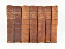 NONESUCH PRESS. 1929-1933 WORKS OF SHAKESPEARE SEVEN VOLUMES IN PUBLISHER'S LEATHER