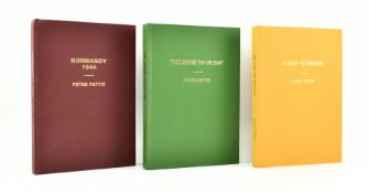 WW2 INTEREST. THREE BOUND MEMOIRS OF NORMANDY 1944 & VE DAY