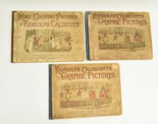 CALDECOTT, RANDOLPH. THREE FIRST EDITION WORKS IN ORIG. PAPER COVERED BOARDS