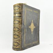 VICTORIAN SELF INTERPRETING HOLY BIBLE PUBL. WILLIAM MACKENZIE IN CONTEMP. FULL LEATHER
