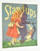 MOVEABLE BOOKS:- CARROLL, LEWIS. 1934 STAND UPS ADVENTURES OF ALICE IN WONDERLAND BY SIDNEY SAGE