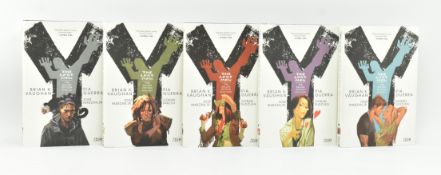 GRAPHIC NOVELS. 2008 THE LAST MAN THE DELUXE EDITION IN FIVE COLS BY VAUGHAN & GUERRA