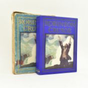 ILLUSTRATED. C1920 ROBINSON CRUSOE ILLUS. N. C. WYETH IN ORIG. GLASSINE WRAPPER & BOX