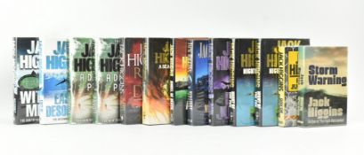 THRILLERS:- HIGGINS, JACK. THIRTEEN SIGNED FIRST EDITIONS IN DUST WRAPPERS