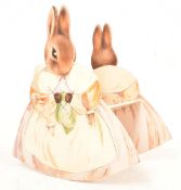 POTTER, BEATRIX. 1930S HAND PAINTED WOODEN CHILD'S NURSERY ROCKING CHAIR