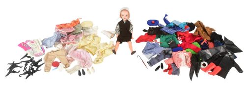 SINDY - VINTAGE SINDY DOLL AND SELECTION OF OUTFITS