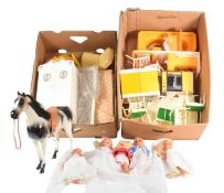 SINDY - COLLECTION OF VINTAGE SINDY DOLLS WITH FURNITURE & ACCESSORIES