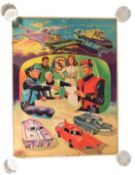 CAPTAIN SCARLET - VINTAGE ANGLO CONFECTIONARY POSTER