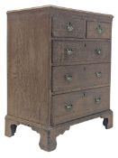18TH CENTURY OAK WOOD BACHELOR'S CHEST OF DRAWERS