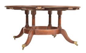 REGENCY REVIVAL JUPE ACTION DINING TABLE AND EIGHT CHAIRS