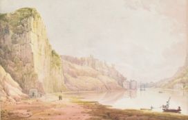 FRANCIS DANBY ARA (1793-1861) - ST VINCENT'S ROCK & HOTWELLS WATERCOLOUR