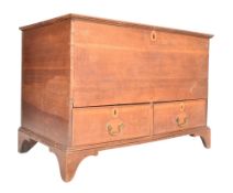 18TH CENTURY OAK MULE CHEST ON BRACKET FEET
