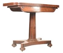 WILLIAM IV 19TH CENTURY MAHOGANY CARD GAMES TABLE