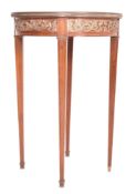 19TH CENTURY WALNUT VENEERED EMPIRE STYLE CIRCULAR SIDE OCCASIONAL TABLE