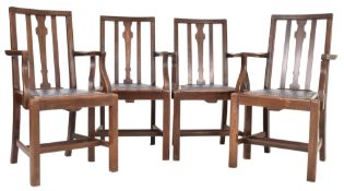 WARING & GILLOW LTD - FOUR EARLY 20TH CENTURY MAHOGANY CHAIRS