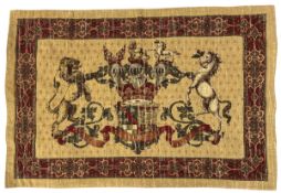 HINES OF OXFORD - FLEMISH TAPESTRIES LOOM WOVEN ARMORIAL CHENILLE WALL TAPESTRY