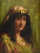 ROBERT EDWARD MORRISON (1851-1924) - LA FAVORITA - OIL ON BOARD PORTRAIT