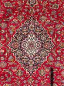 EARLY 20TH CENTURY SIGNED CENTRAL PERSIAN KASHAN CARPET RUG
