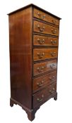 EDWARDIAN EARLY 20TH CENTURY MAHOGANY SEVEN-DAY CHEST OF DRAWERS SEMINAIRE