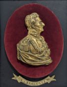 LATE 19TH / EARLY 20TH CENTURY BRASS WALL PLAQUE OF DUKE OF WELLINGTON
