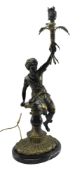 BLACKAMOOR EARLY 20TH CENTURY BRONZE FIGURATIVE TABLE LAMP