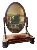 19TH CENTURY MAHOGANY TOILET DRESSING TABLE SWING MIRROR