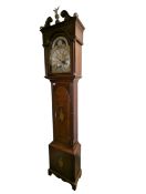 LAURENCE & WOOD, BATH - GEORGE III MAHOGANY MOONPHASE LONGCASE CLOCK