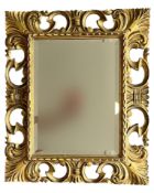 ITALIAN FLORENTINE 19TH CENTURY GILTWOOD & GESSO WALL MIRROR