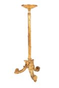 ITALIAN ROCOCO STYLE GILDED GUERIDON JARDINIERE STAND