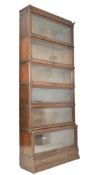 GLOBE WERNICKE MANNER OAK WOOD LAWYERS SIX TIER BOOKCASE