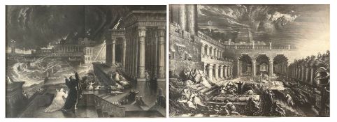 JOHN MARTIN (1789-1854) - TWO MEZZOTINTS PAINTINGS ON PAPER