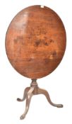 18TH CENTURY GEORGE III MAHOGANY TILT-TOP LOO / BREAKFAST TABLE