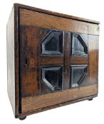 CHARLES II 17TH CENTURY OAK WOOD SPICE TABLE TOP CABINET CHEST
