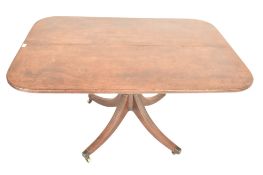 GEORGE III 19TH CENTURY MAHOGANY TILT TOP LOO / DINING TABLE