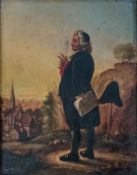 FLEMISH SCHOOL LATE 18TH / EARLY 19TH CENTURY OIL ON COPPER GENRE PAINTING