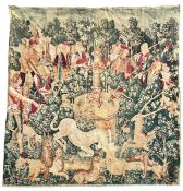 AFTER ORIGINAL 16TH CENTURY UNICORN TAPESTRIES - UNICORN PURIFIES WATER