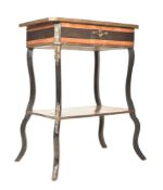 NAPOLEON III 19TH CENTURY WALNUT & EBONISED INLAID VANITY TABLE