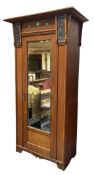 MANNER OF SHAPLAND & PETTER - ARTS & CRAFTS CIRCA 1920S OAK SINGLE WARDROBE
