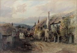 ALFRED LEYMAN (1856-1933) - OLD SHIP INN, PORLOCK - WATERCOLOUR