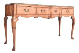 QUEEN ANNE REVIVAL WALNUT SERPENTINE SIDEBOARD DRESSER BASE