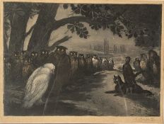 GUSTAVE FRAIPONT (1849-1923) - LATE 19TH CENTURY COLOUR ENGRAVING