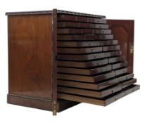 LARGE 19TH CENTURY VICTORIAN MAHOGANY COLLECTORS CABINET