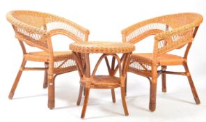 20TH CENTURY BAMBOO CONSERVATORY CHAIR & TABLE