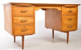 MOD MANNER - 1950S OAK PEDESTAL DESK