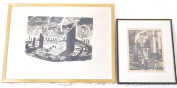 TWO LATE 20TH CENTURY BLACK AND WHITE LIMITED EDITION PRINTS